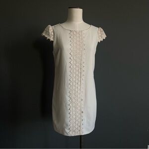 Darling Cream Lace Shift Dress | Bridal Shower Rehearsal Wedding Midi Twee